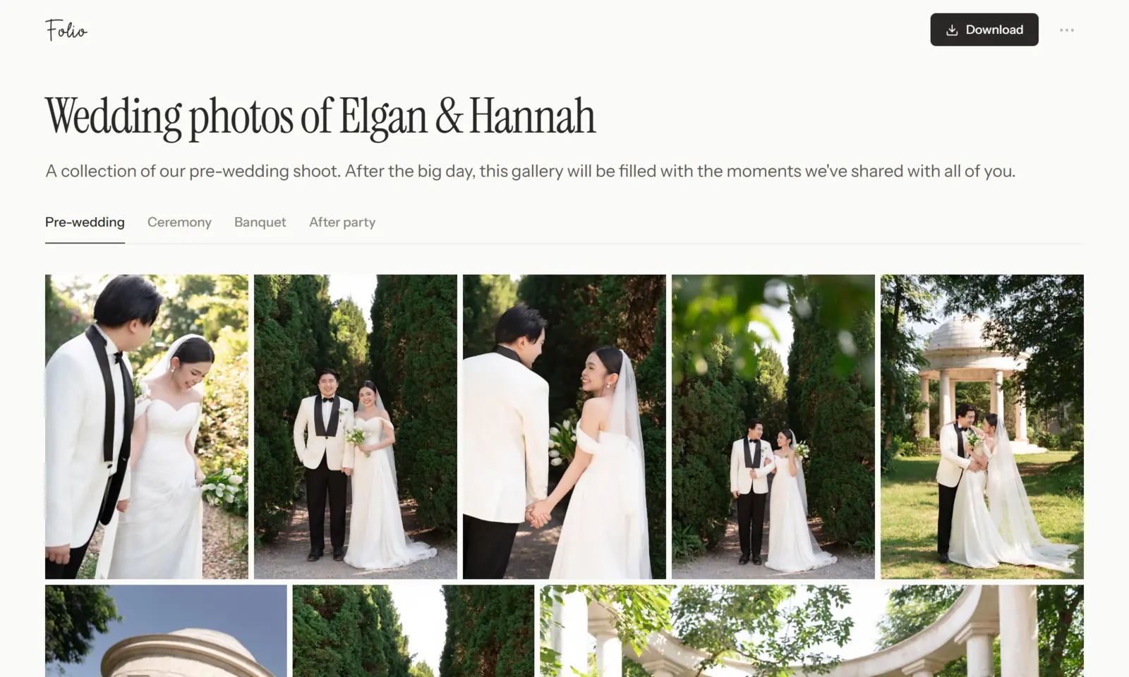 Wedding photos of Elgan and Hannah gallery